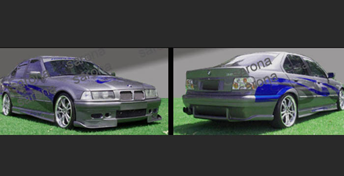 Custom BMW 3 Series Body Kit  Sedan (1992 - 1998) - $1190.00 (Manufacturer Sarona, Part #BM-027-KT)